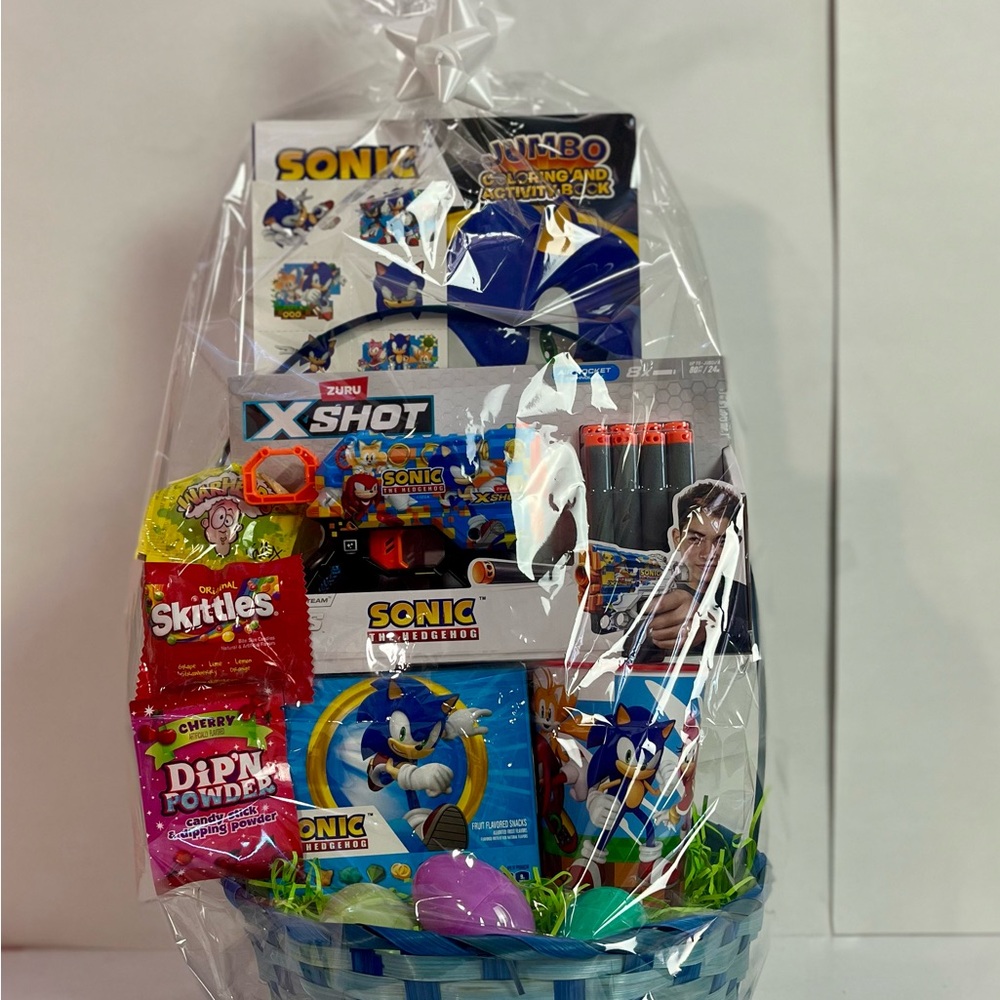 Sonic the Hedgehog themed Gift Basket